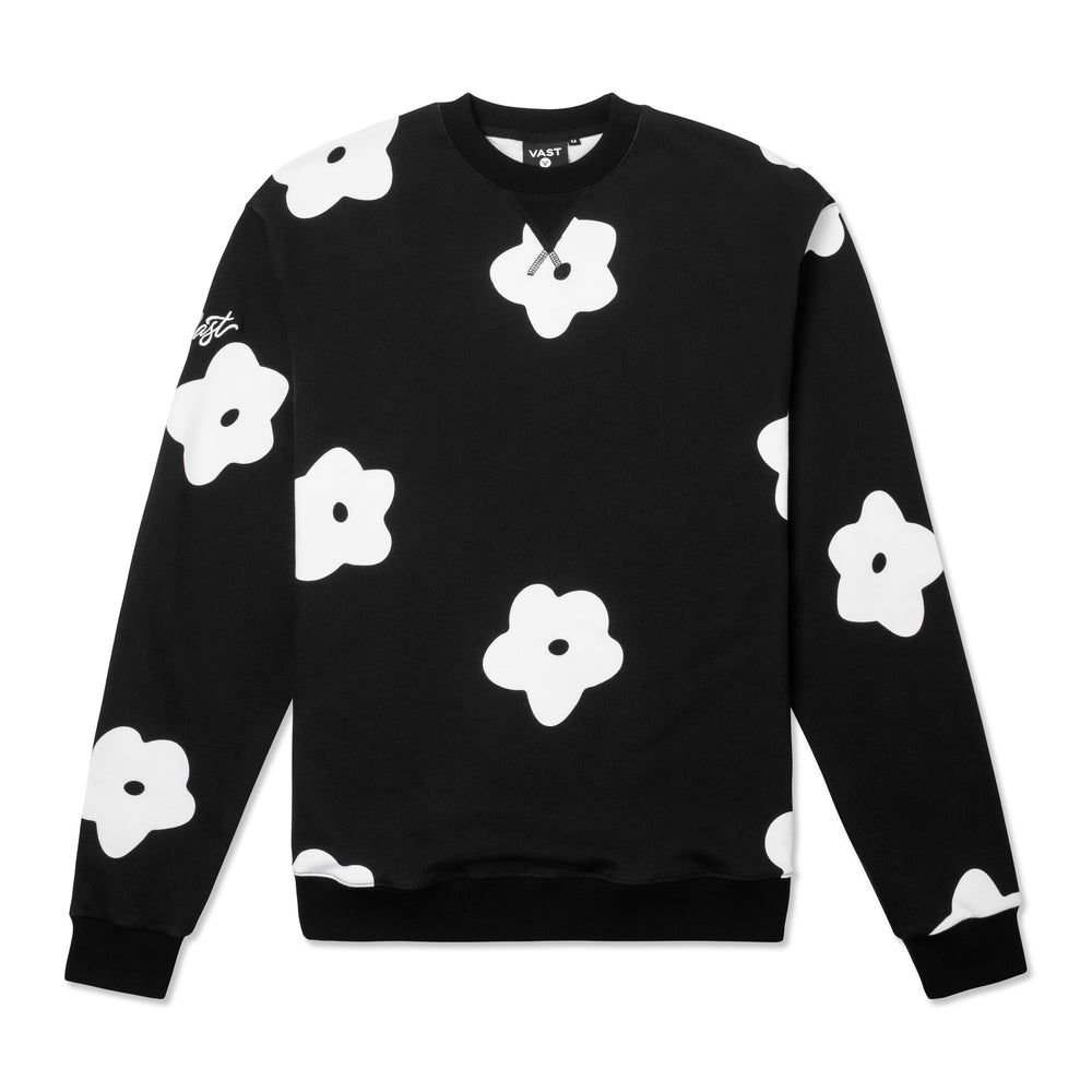 FLOWER PATCH CREWNECK SWEATSHIRT B3893