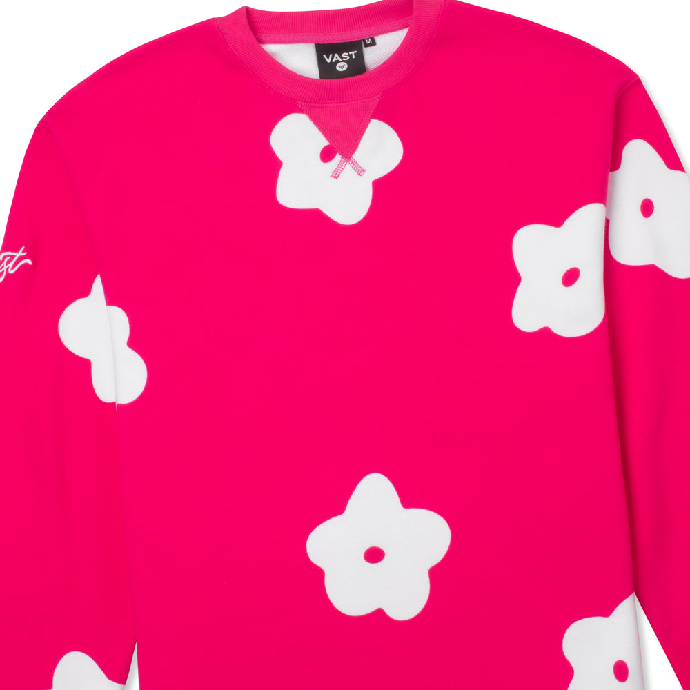 FLOWER PATCH CREWNECK SWEATSHIRT B3893