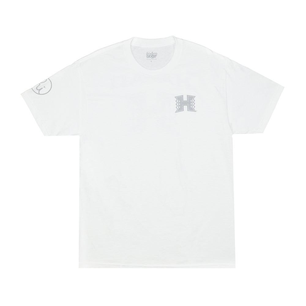 UH H LOGO WHITE OUT TEE