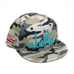 URBAN CAMO ALOHA SCRIPT SNAPBACK