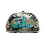 URBAN CAMO ALOHA SCRIPT SNAPBACK