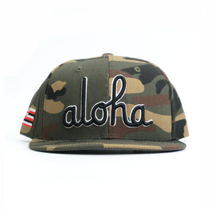 ALOHA OUTLINE SCRIPT SNAPBACK