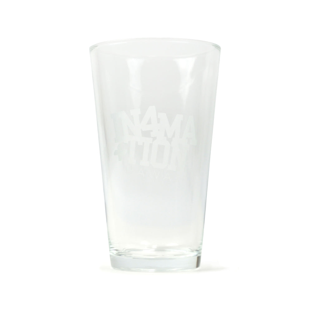 COLLEGE HAWAII ETCHED PINT GLASS