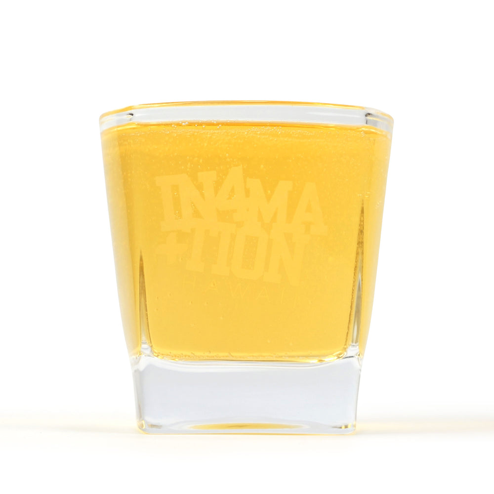 COLLEGE HAWAII ETCHED WHISKEY GLASS