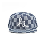 F.O.T.M. HI SCRIPT CHECKERED DENIM SNAPBACK