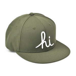 OLIVE HI SCRIPT SNAPBACK