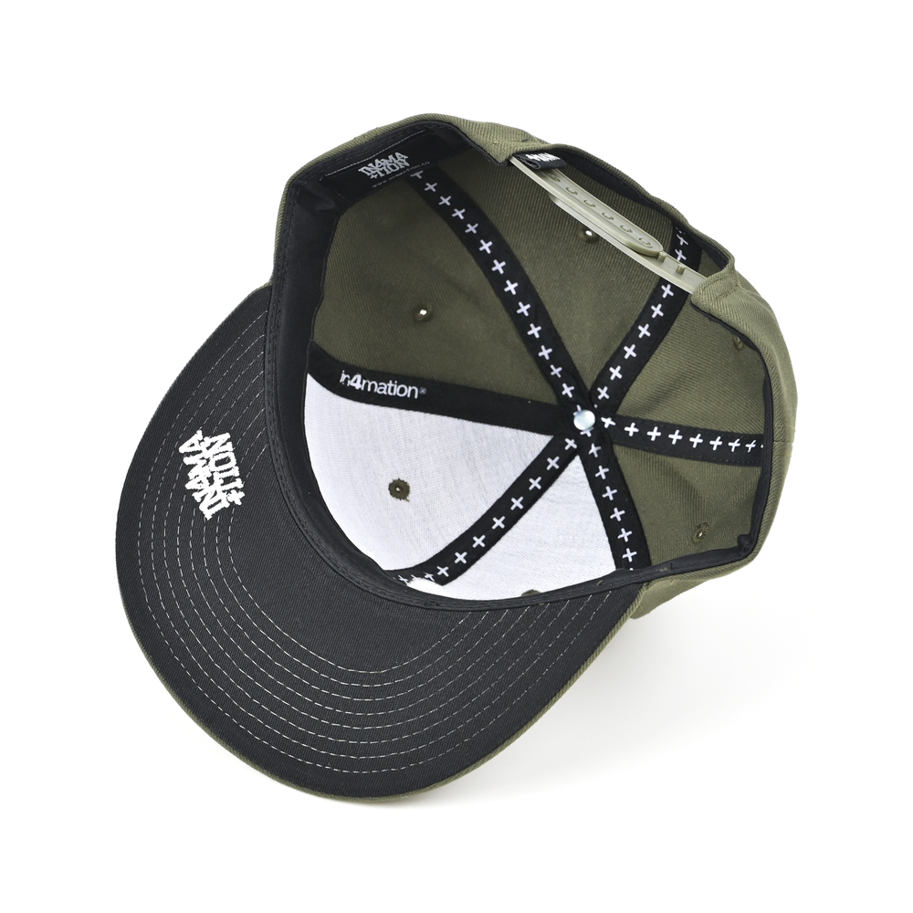 OLIVE HI SCRIPT SNAPBACK