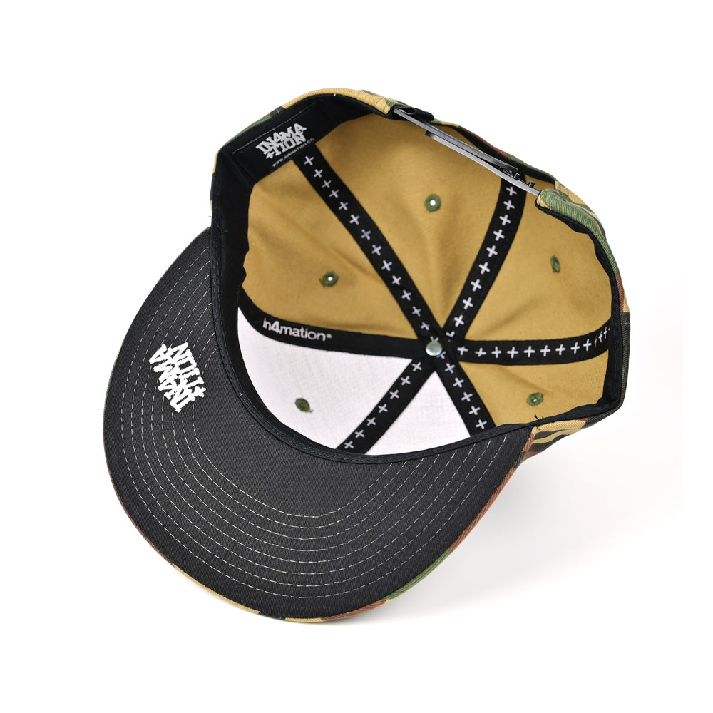 HI SCRIPT WOODLAND CAMO SNAPBACK