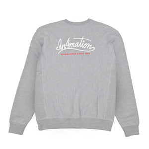CURSIVE SCRIPT CREWNECK SWEATER