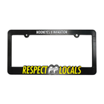 MOONEYES X IN4MATION RESPECT LOCALS LICENSE PLATE FRAME