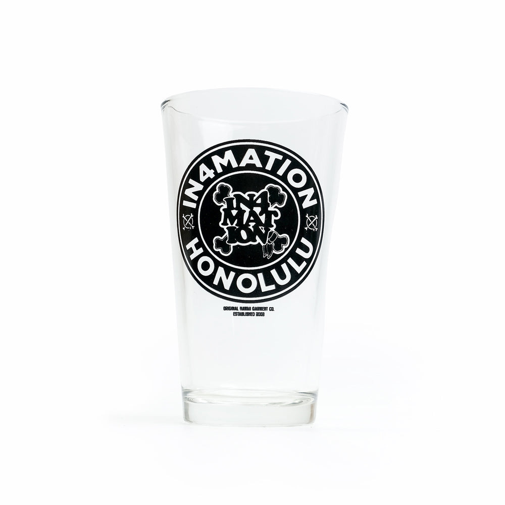 STAMPED PINT GLASS