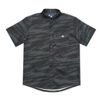BLACK TIGER PALM CAMO BUTTON UP