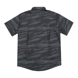 BLACK TIGER PALM CAMO BUTTON UP