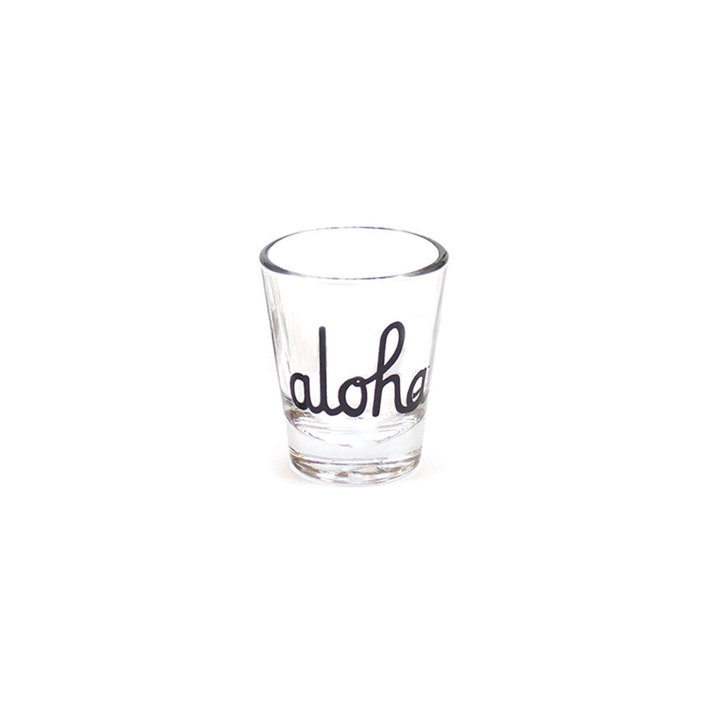 ALOHA SCRIPT SHOT GLASS