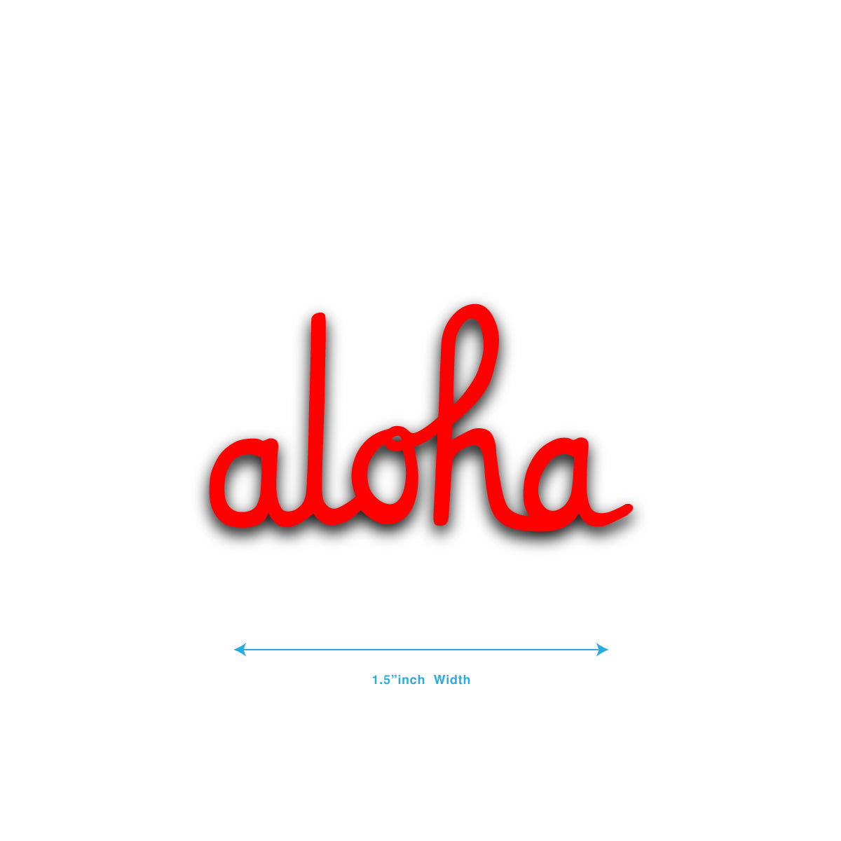 ALOHA SCRIPT DIE CUT STICKER 1.5 INCH – IN4MATION Store