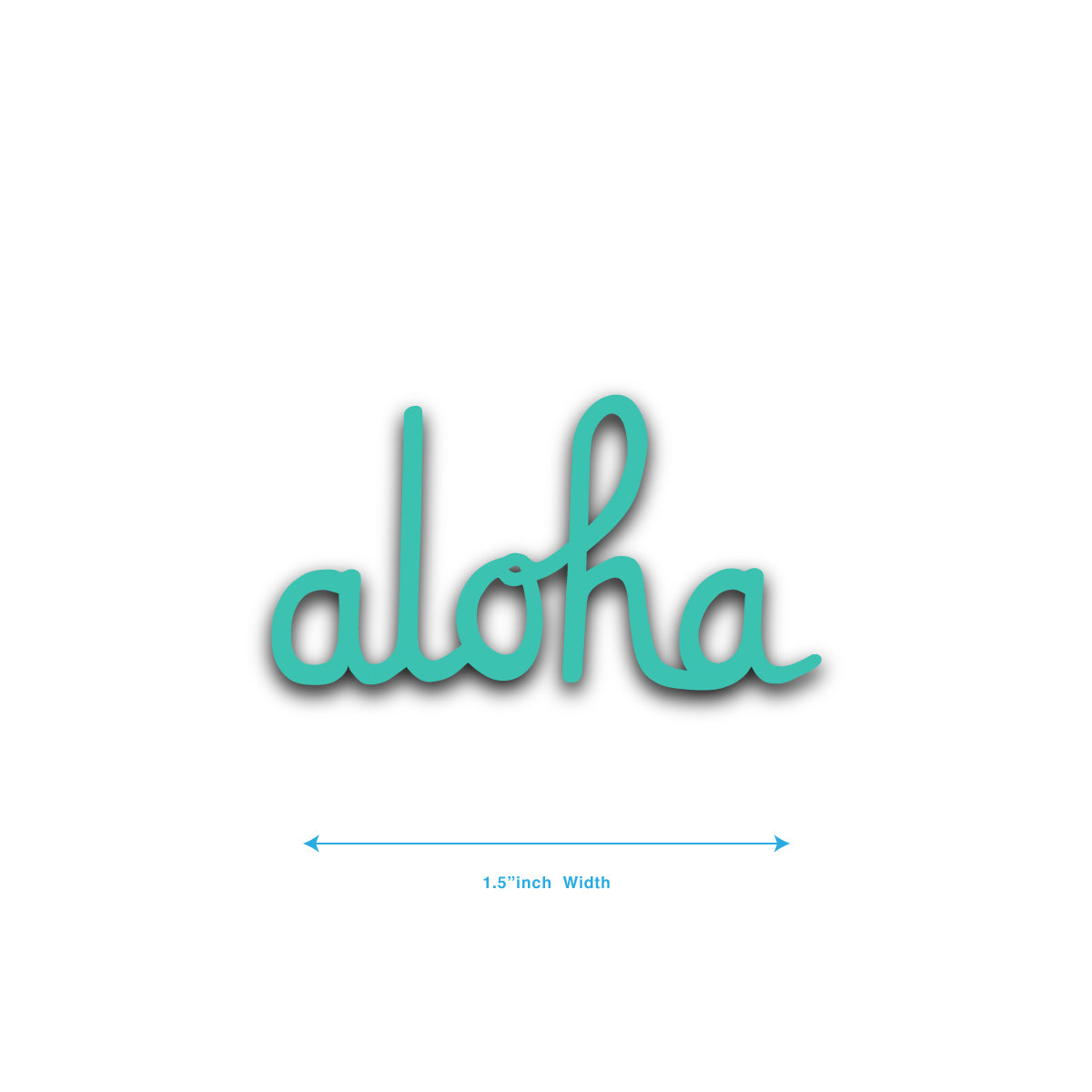 ALOHA SCRIPT DIE CUT STICKER 1.5 INCH – IN4MATION Store