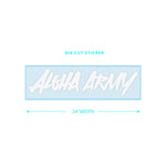 ALOHA ARMY UG WHITE DIE CUT STICKER