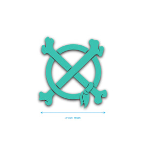 CROSS BONES DIE CUT STICKER