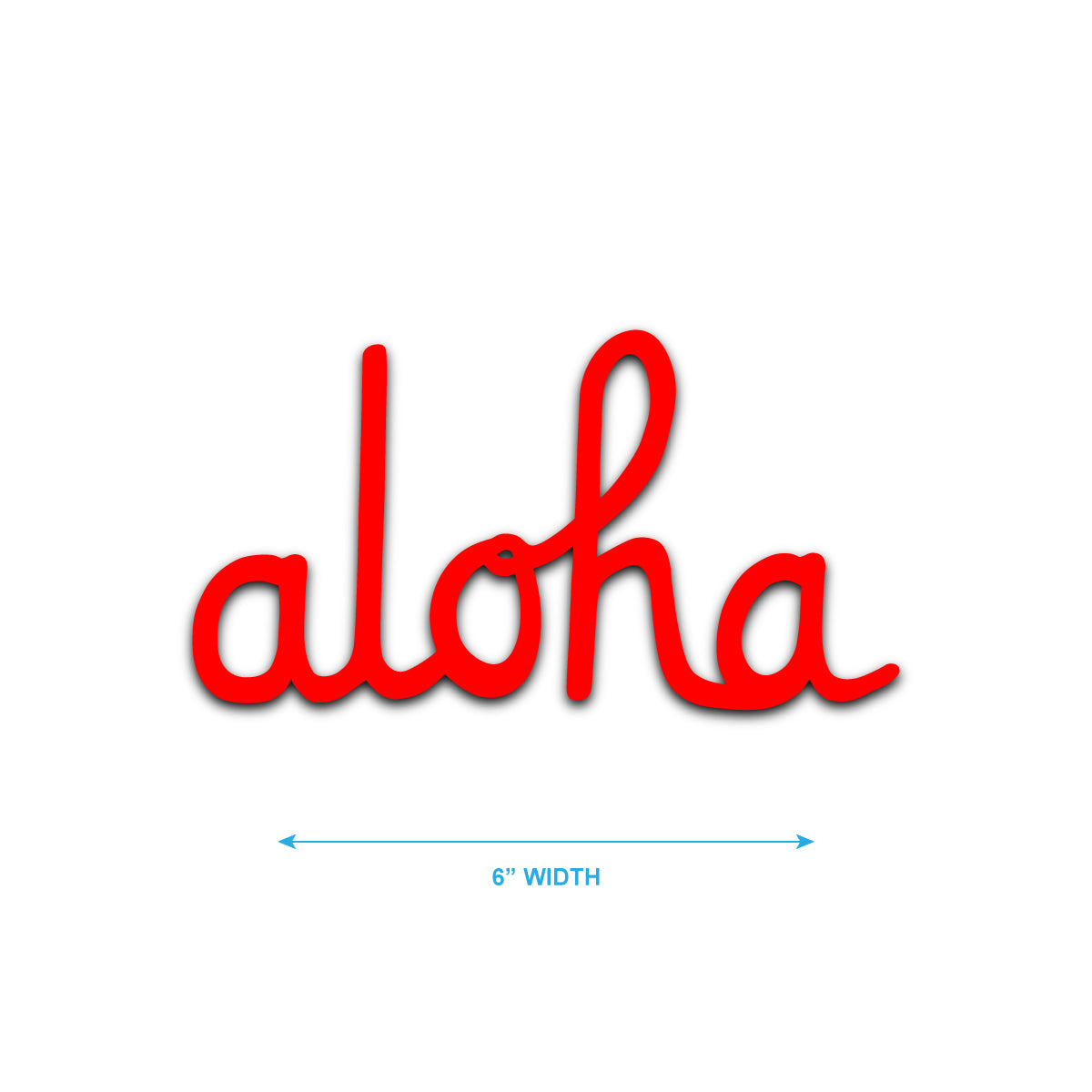 ALOHA SCRIPT DIE CUT STICKER 6 INCH – IN4MATION Store