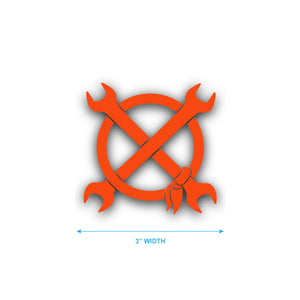 CROSSWRENCHES 3" INCH DIE CUT STICKER