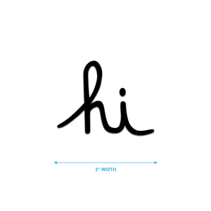 HI SCRIPT DIE CUT STICKER 3 INCH