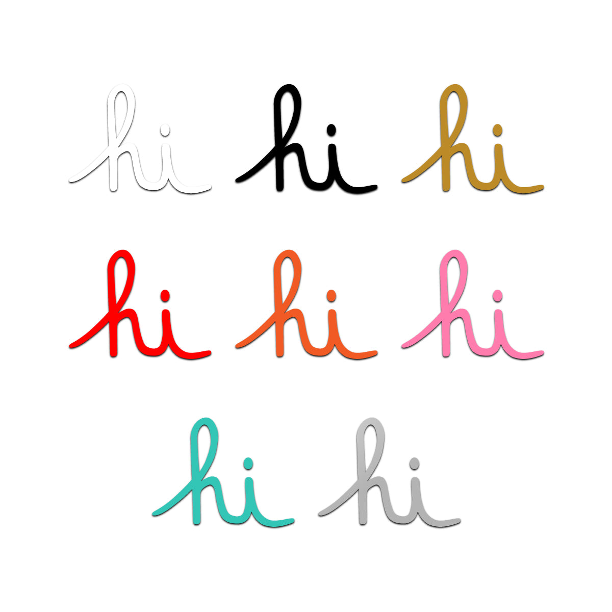 HI SCRIPT DIE CUT STICKER 3 INCH – IN4MATION Store