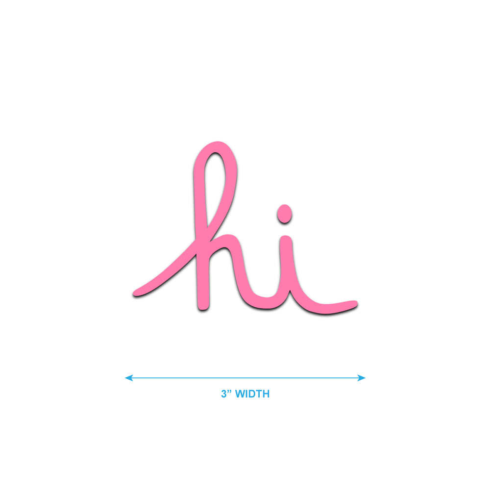 HI SCRIPT DIE CUT STICKER 3 INCH