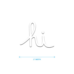 HI SCRIPT DIE CUT STICKER 3 INCH