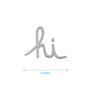 HI SCRIPT DIE CUT STICKER 5 INCH