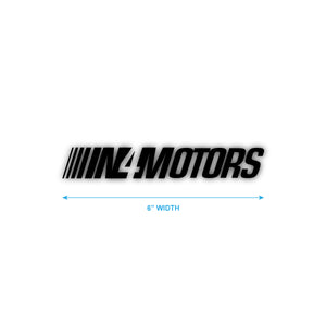 IN4MOTORS SLANT 6" INCH DIE CUT STICKER