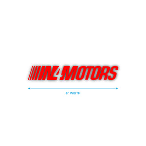 IN4MOTORS SLANT 6" INCH DIE CUT STICKER