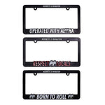 BORN TO ROLL LICENSE PLATE FRAME