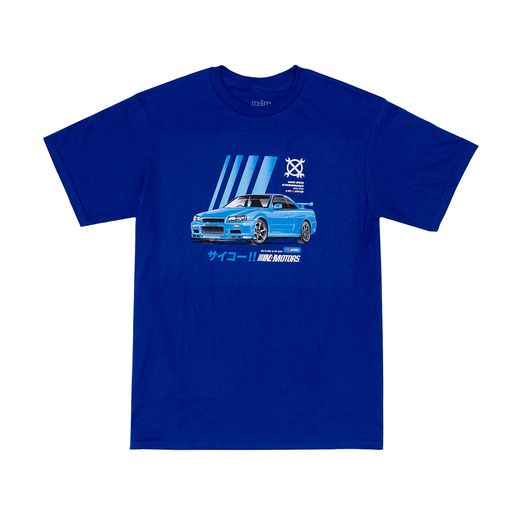 IN4MOTORS BLUE GTR TEE WITH GTR CAR