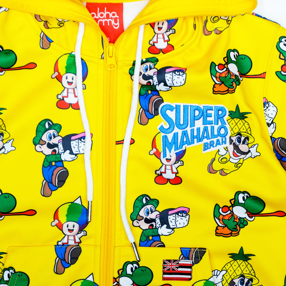 KIDS SUPER MAHALO FULL ZIP UP HOODIE