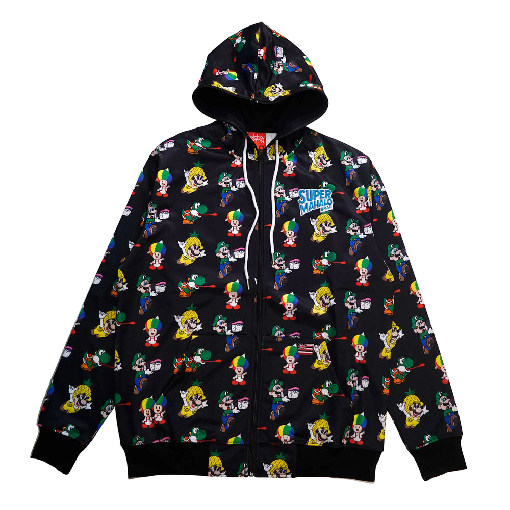 SUPER MAHALO BRAH FULL ZIP UP HOODIE